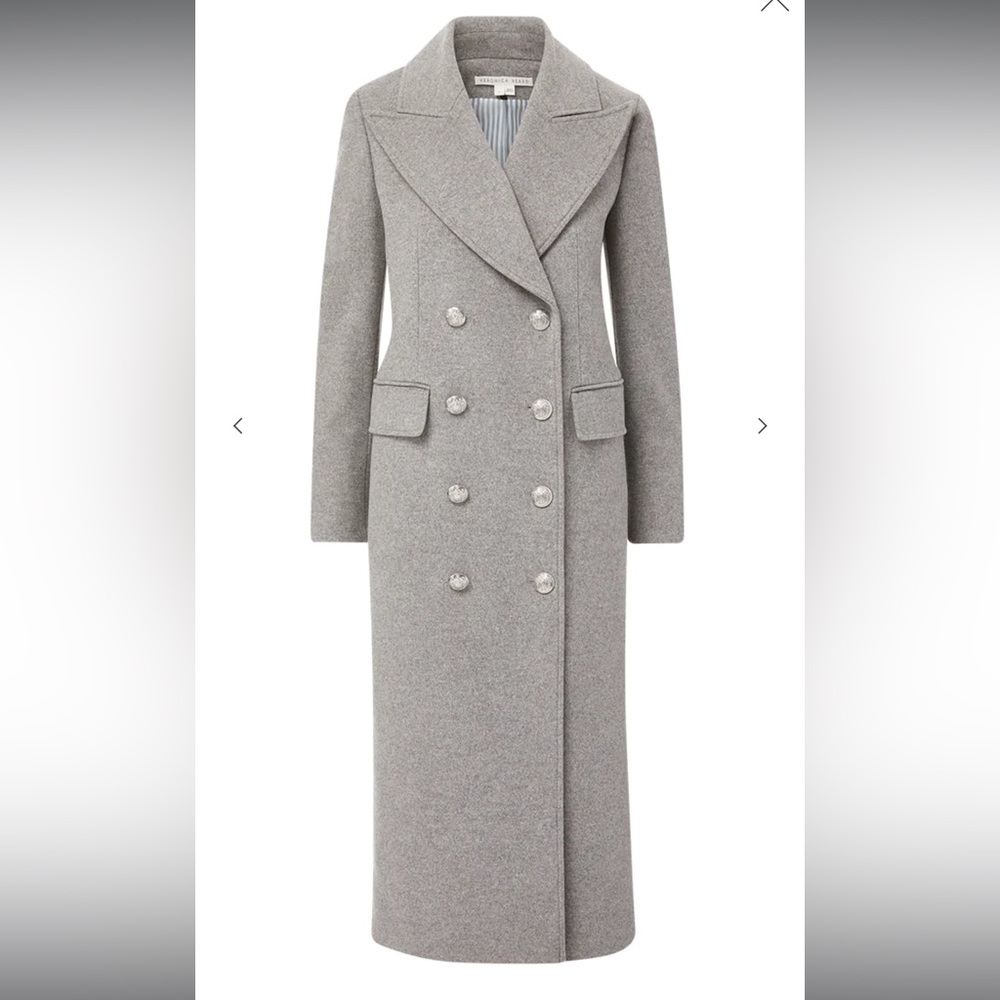 NWT Veronica Beard Women Nalida Double-Breasted Wool Dickey Coat Size 0